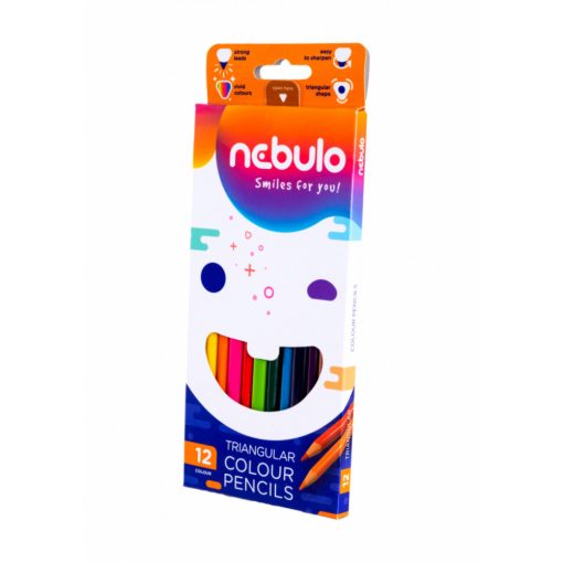 12 db-os színes ceruza készlet Nebuló háromszög F34902K12/ 83972