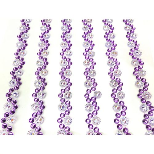 Öntapadós flitter füzér 0,8/26cm 6/cs lila 7340L