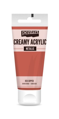 Pentart krémes akrilfesték, metál 60ml  - Vörösréz 28023
