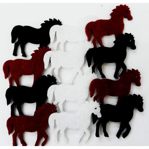 Filcfigura lovak, mini 12db/cs, kb.3cm 27326 – kreatív dekorációhoz