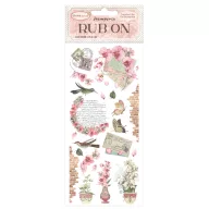 DFLRB74 - Rub-on cm 10,16x21,6 - Orchids and Cats letters