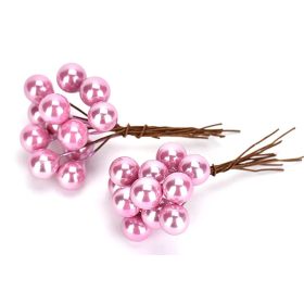 Drótos bogyó 1cm, 24/cs  - Gyöngyház rózsaszín 7515RSZ