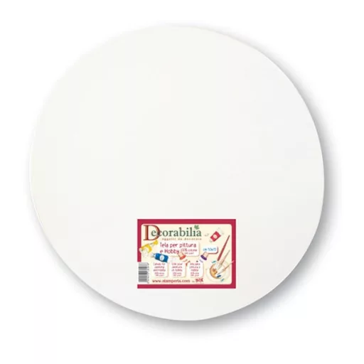 Feszített festővászon, alapozott kör 15cm 8650/ KTL09 – festéshez, decoupage technikához