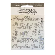 SCB181 - Chipboard cm 14x14 - Christmas writings