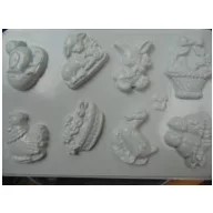 Gipszkiöntő forma, normál - Húsvéti 8 motívum