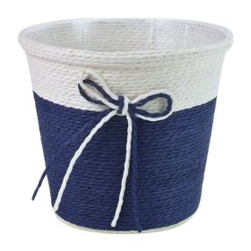 Köteles kaspó masnival 15*12,5cm, kék 7568KEK