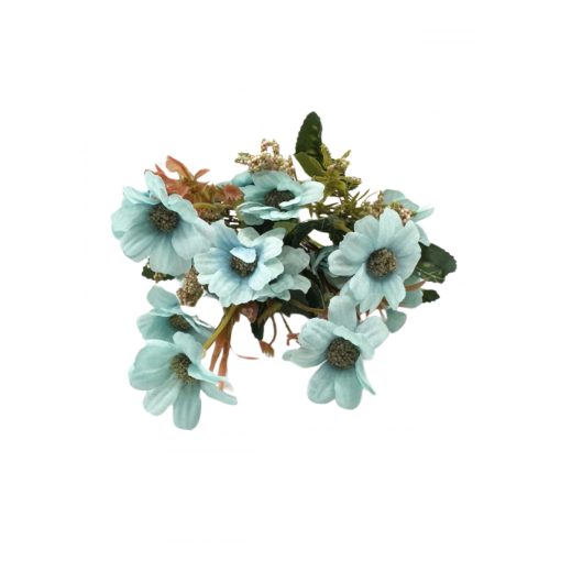 Selyemvirág csokor - Pillangóvirág (Cosmos), 30cm - Kék 7584K