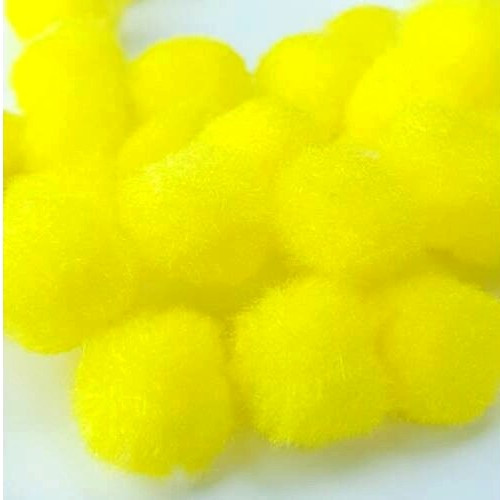 Zsenília golyó/ Pompon 1,5cm-es 100db/cs  -  Sárga 7606SAR
