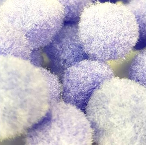 +Zsenília golyó/ Pompon 1,5cm-es 10db/cs  -  Lila 7606