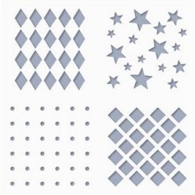 Stencil / Sablon MDS15-004 14,5*15cm*0,2mm Media no.4