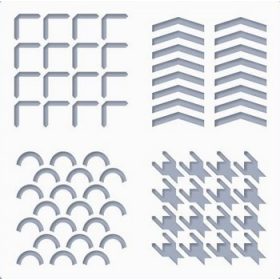 +Stencil / Sablon MDS15-007 14,5*15cm*0,2mm Media no.7