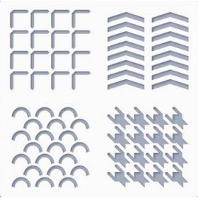 +Stencil / Sablon MDS15-007 14,5*15cm*0,2mm Media no.7