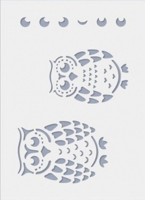 +Stencil / Sablon HDS15-042 15*20cm*0,1mm Baglyok