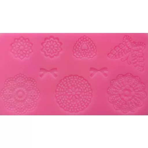 Szilikon öntőforma - Csipke, masni, pillangó 18*10*0,3 cm 35193 – kreatív hobby projektekhez