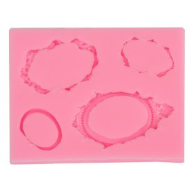 Szilikon öntőforma - Medál foglalatok 7,5*10*1,2cm 26654