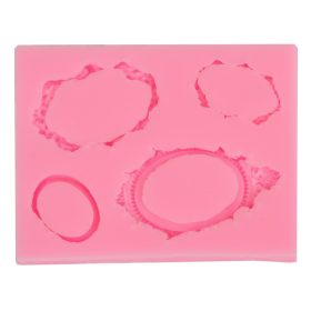 Szilikon öntőforma - Medál foglalatok 7,5*10*1,2cm 26654