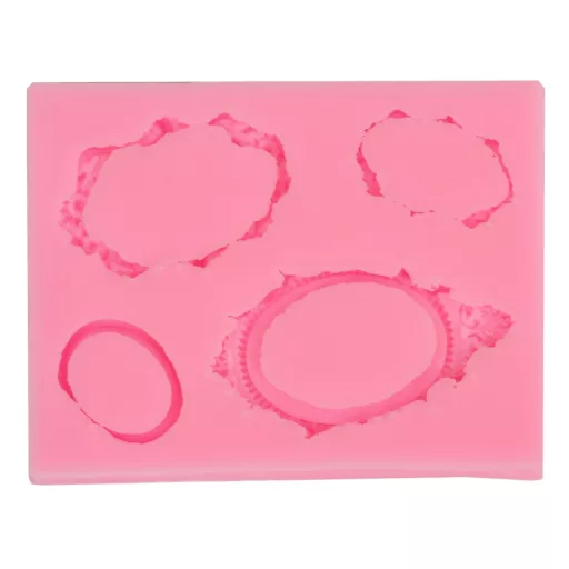 Szilikon öntőforma - Medál foglalatok 7,5*10*1,2cm 26654 – kreatív hobby projektekhez