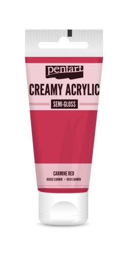Pentart krémes akrilfesték, selyemfényű 60ml  - Kárminvörös 27944
