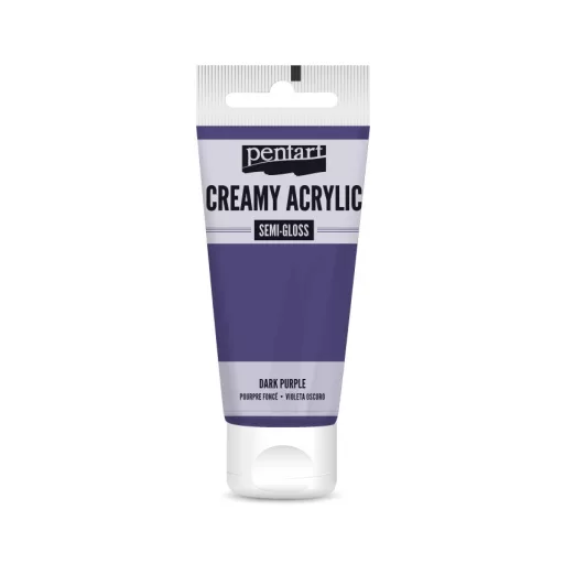Pentart krémes akrilfesték, selyemfényű 60ml  - Sötétlila 27940 – kreatív festéshez