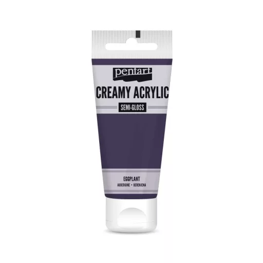 Pentart krémes akrilfesték, selyemfényű 60ml  - Padlizsán 27956 – kreatív festéshez