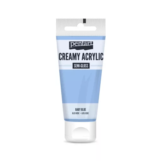 Pentart krémes akrilfesték, selyemfényű 60ml  - Bébikék 27935 – kreatív festéshez