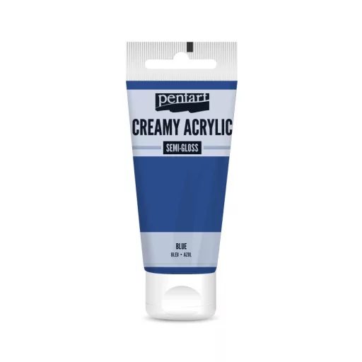 Pentart krémes akrilfesték, selyemfényű 60ml  - Kék – akrilfestékekhez és kreatív hobby projektekhez – Papelito.hu