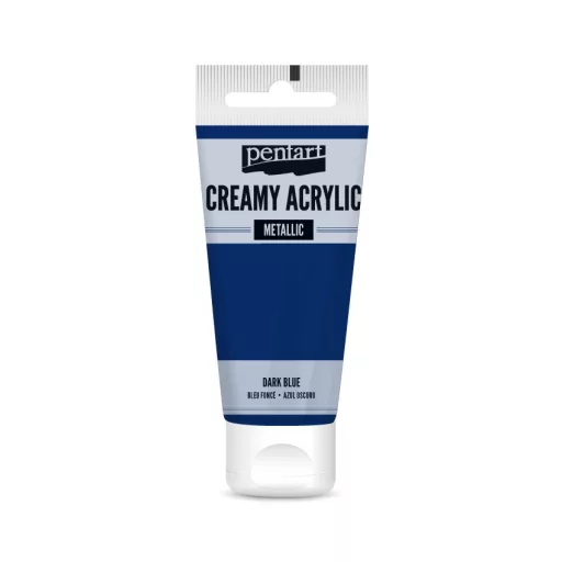 Pentart krémes akrilfesték, selyemfényű 60ml  - Sötétkék 27937 – kreatív festéshez