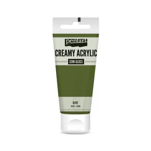 Pentart krémes akrilfesték, selyemfényű 60ml  - Oliva 27992 – kreatív festéshez