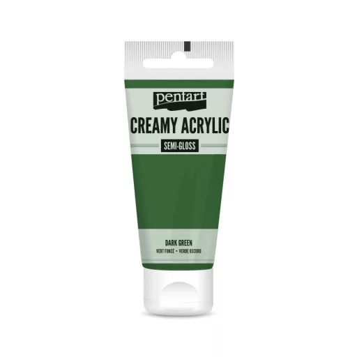 Pentart krémes akrilfesték, selyemfényű 60ml  - Sötétzöld 27934 – kreatív festéshez