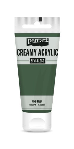 Pentart krémes akrilfesték, selyemfényű 60ml  - Fenyőzöld 27957