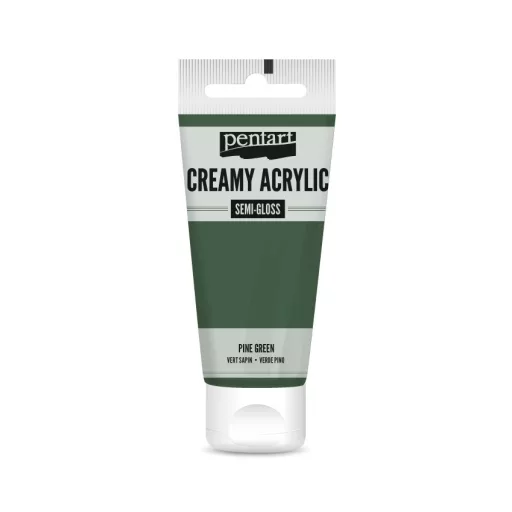 Pentart krémes akrilfesték, selyemfényű 60ml  - Fenyőzöld 27957 – kreatív festéshez