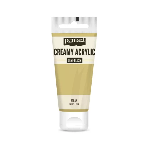 Pentart krémes akrilfesték, selyemfényű 60ml  - Szalma 27998 – kreatív festéshez