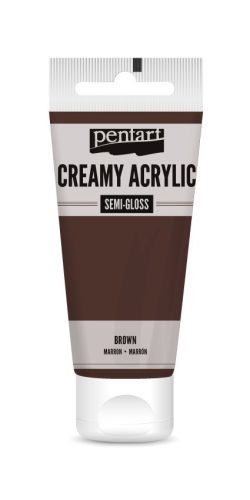 Pentart krémes akrilfesték, selyemfényű 60ml  - Barna 27929