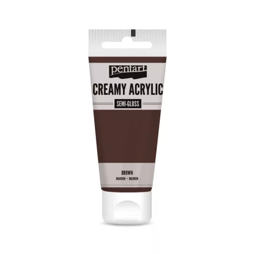 Pentart krémes akrilfesték, selyemfényű 60ml  - Barna 27929 – kreatív festéshez