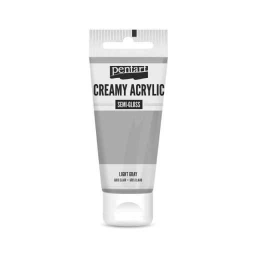 Pentart krémes akrilfesték, selyemfényű 60ml  - Világosszürke 27954 – kreatív festéshez