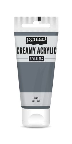 Pentart krémes akrilfesték, selyemfényű 60ml  - Szürke 27955