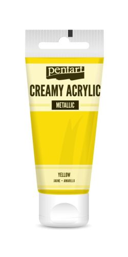 Pentart krémes akrilfesték, selyemfényű 60ml  - Sárga 27947