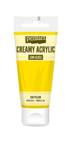 Pentart krémes akrilfesték, selyemfényű 60ml  - Napsárga 27923