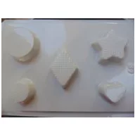   Gipszkiöntő forma, normál - Szappanöntő kör,szív, csillag