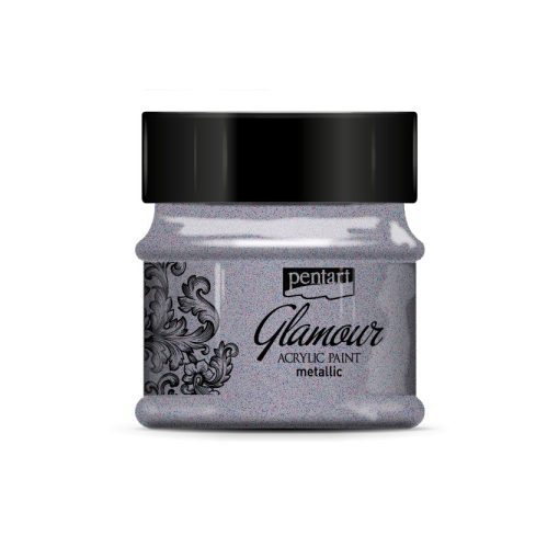 Pentart metál akrilfesték Glamour 50ml  - Óezüst 29397