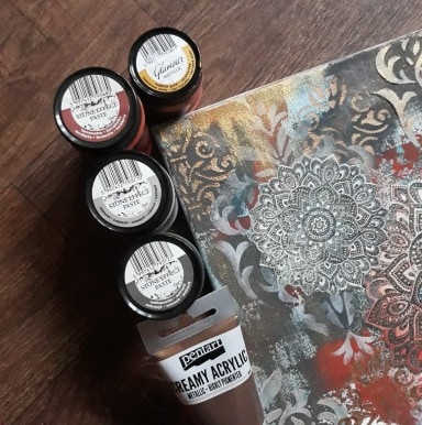 Pentart metál akrilfesték Glamour 50ml  - Óezüst 29397