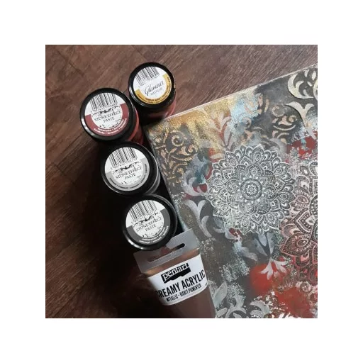 Pentart metál akrilfesték Glamour 50ml  - Óezüst 29397 – kreatív festéshez