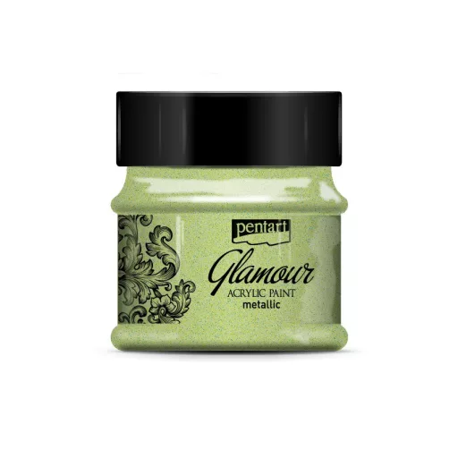 Pentart metál akrilfesték Glamour 50ml  - Zöldarany 29399 – kreatív festéshez