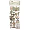 DFLRB114 - Rub-on cm 10,16x21,6 - Golden Harmony window and books