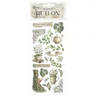 DFLRB208 - Rub-on cm 10,16x21,6 - Herbarium Silvae tea time