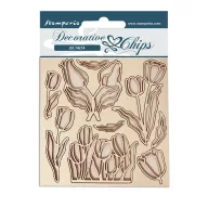SCB122 - Chipboard cm 14x14 - Romantic Garden House virágok