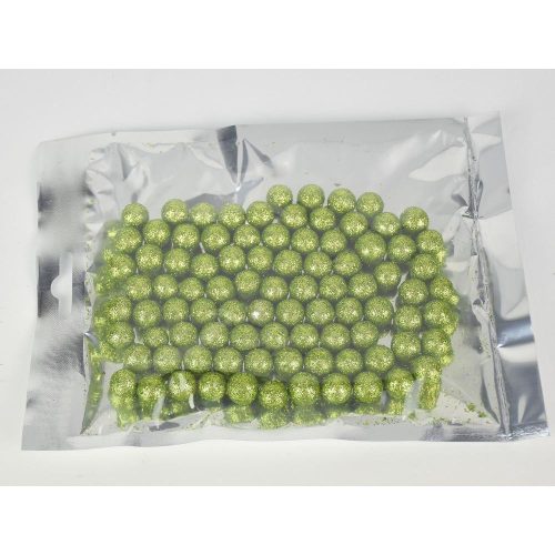 Polisztirol golyó 1cm, kb.50db, csillámos - OLIVA 7909E