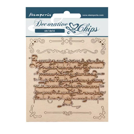 SCB163 - Chipboard cm 14x14 - Vintage Library letters