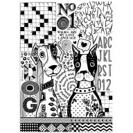   DFSA41100 - A4 rizspapír csom. - Furry Friends dogs one color print