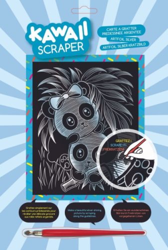 Képkarcoló karctűvel - 20*25cm, ezüst - Panda 8251617